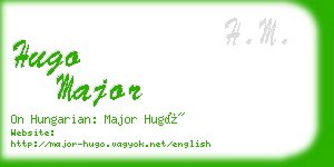 hugo major business card